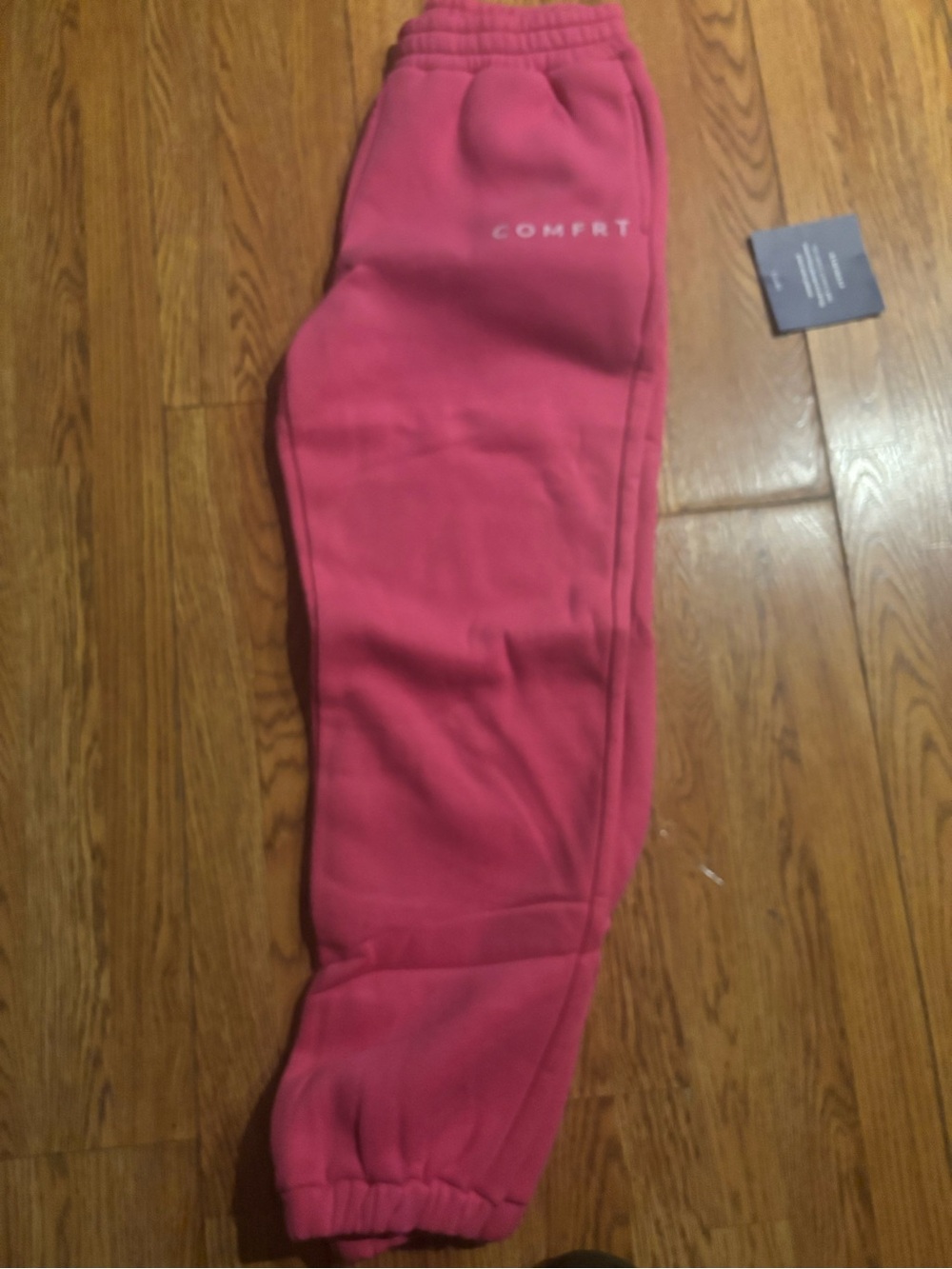 Comfrt Women’s Pink Track Joggers - Picture 4 of 6